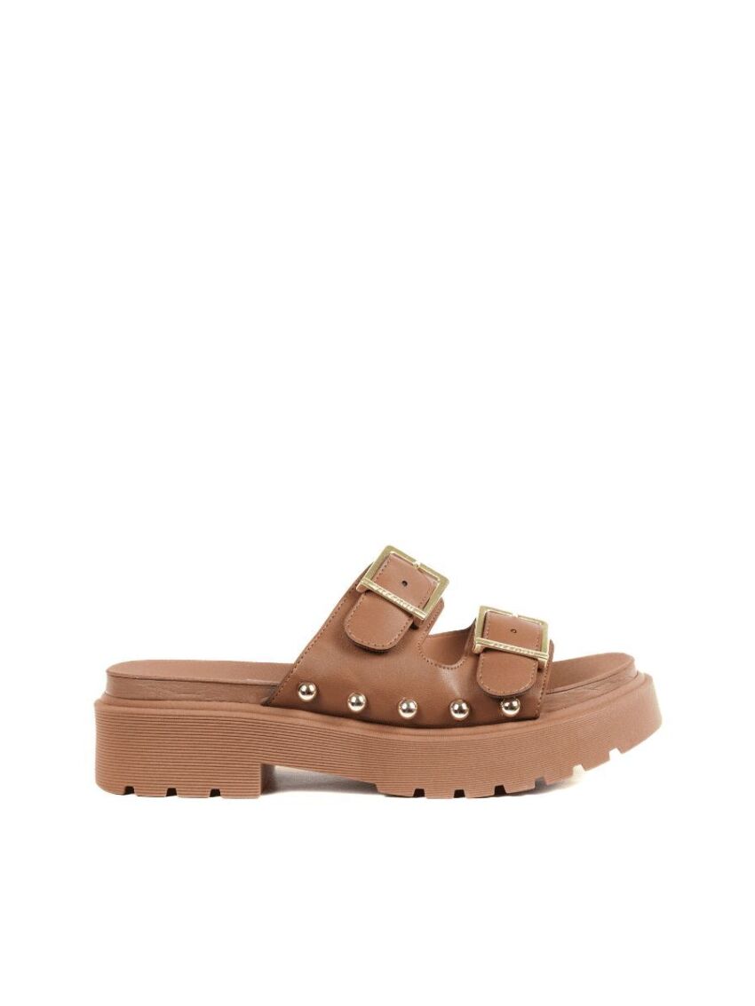 Sandália Papete Birken Vizzano Mocca