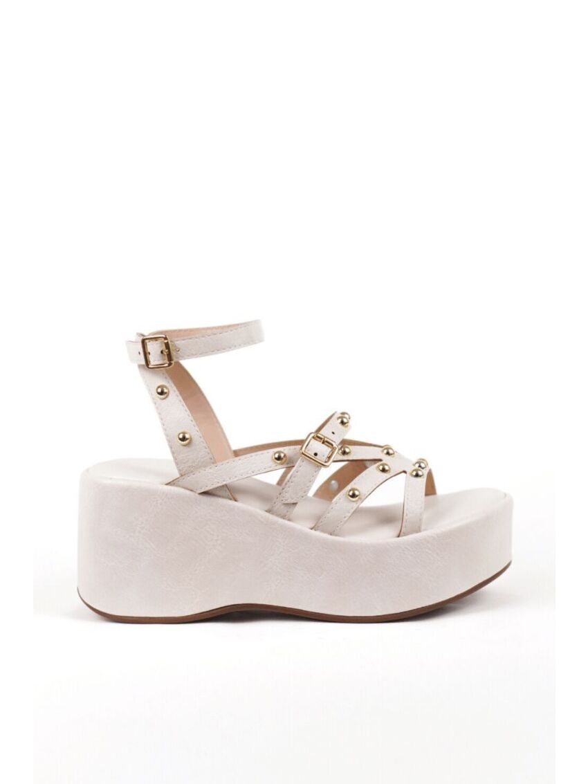 Sandália Plataforma Darc Off White