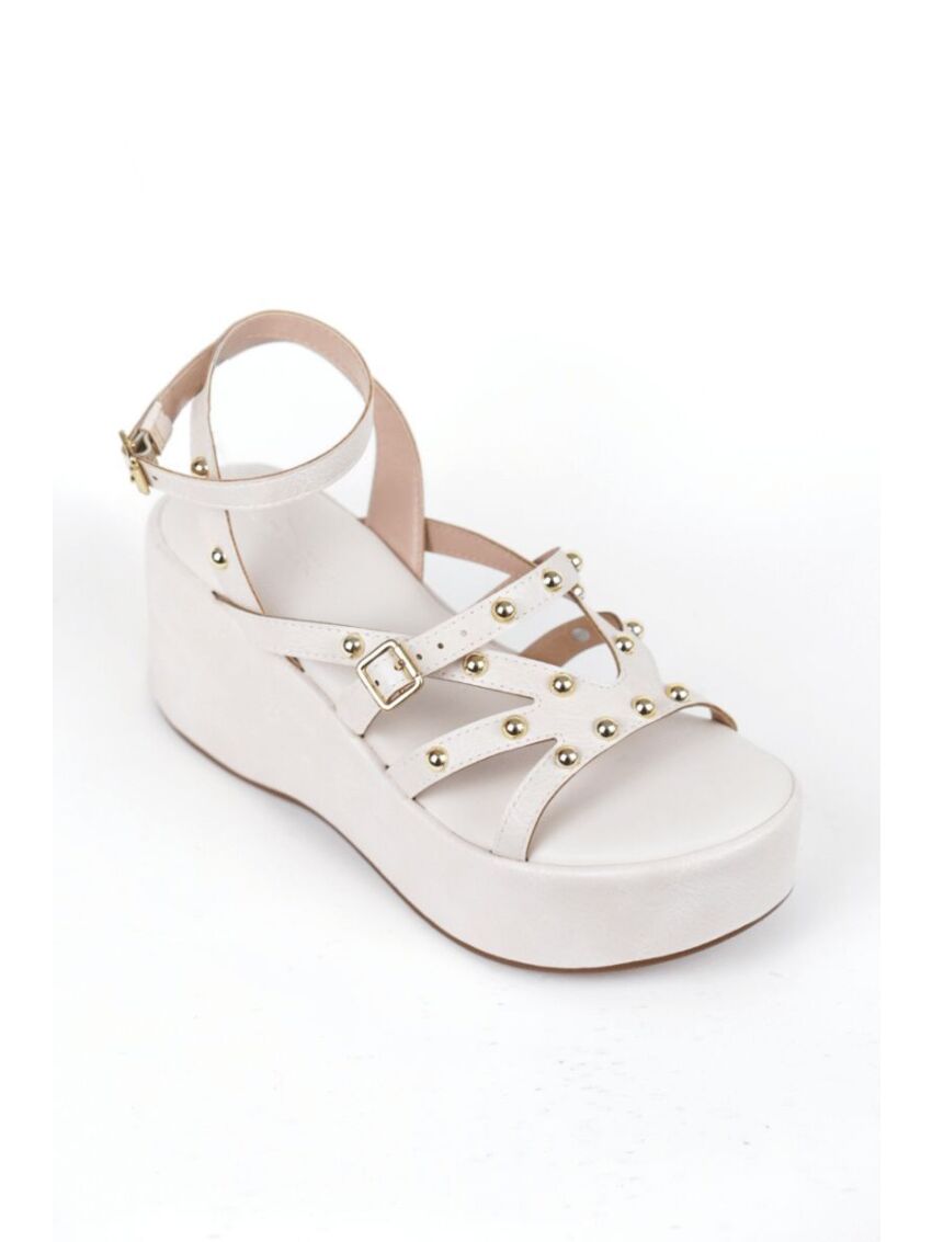 Sandália Plataforma Darc Off White