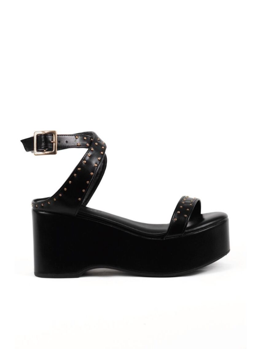 Sandália Alta Flatform Darc Preto