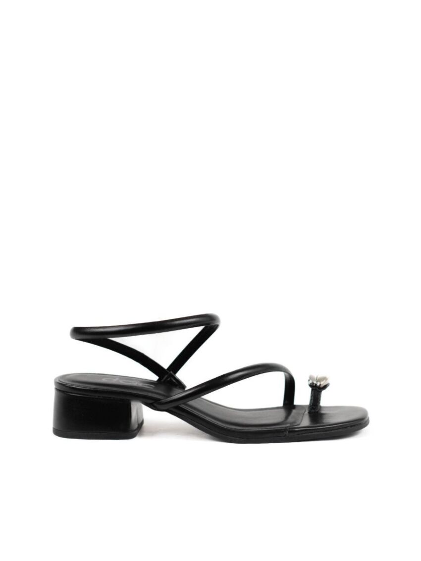 Sandália Salto Bloco Baixo Darc Preto