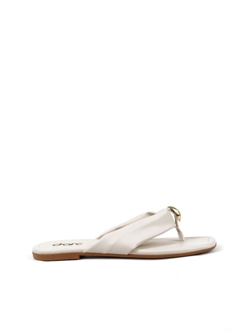 Sandália Rasteira Darc Off White