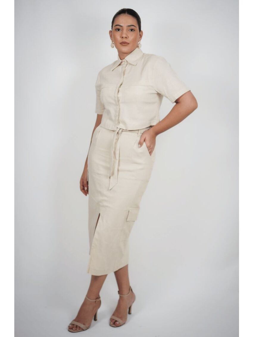 Camisa Cropped Thayla Rebeca Quaker