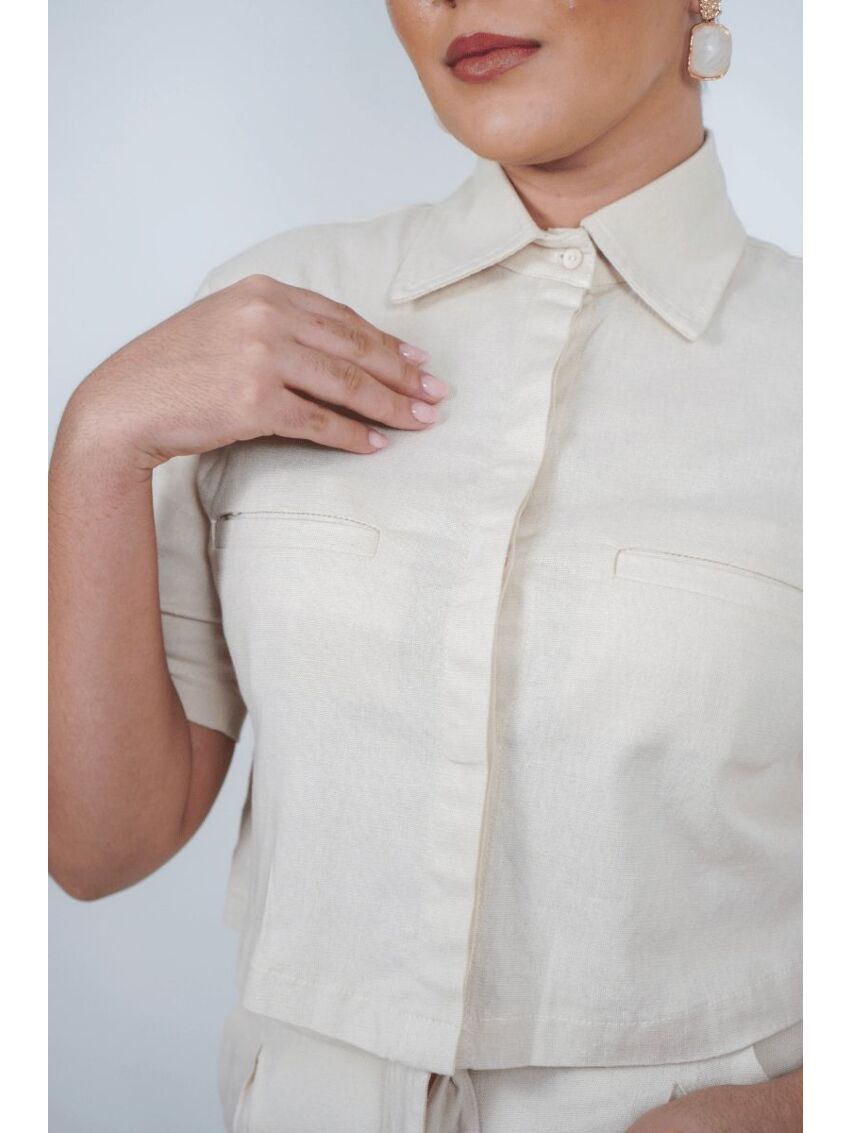 Camisa Cropped Thayla Rebeca Quaker