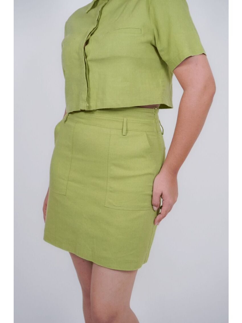 Saia Reta Curta Thayla Rebeca Matcha