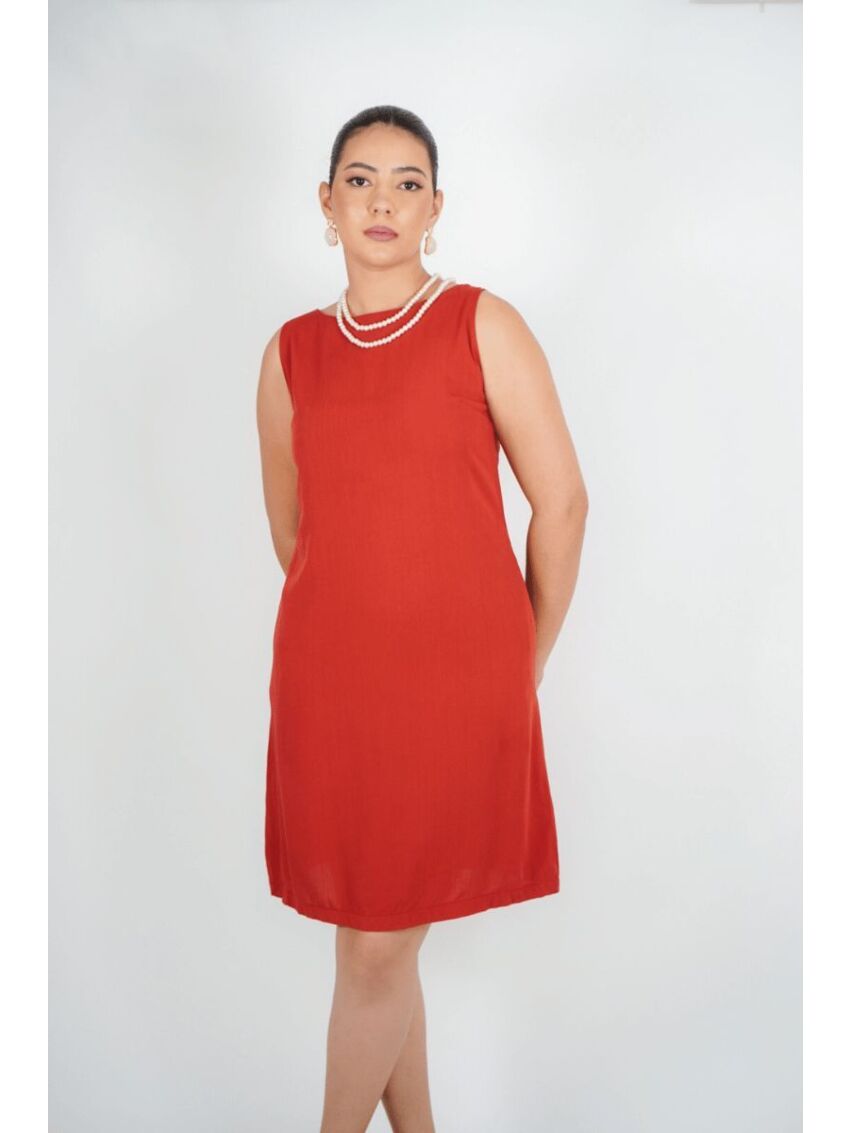 Vestido Curto Regata Darc Tijolo