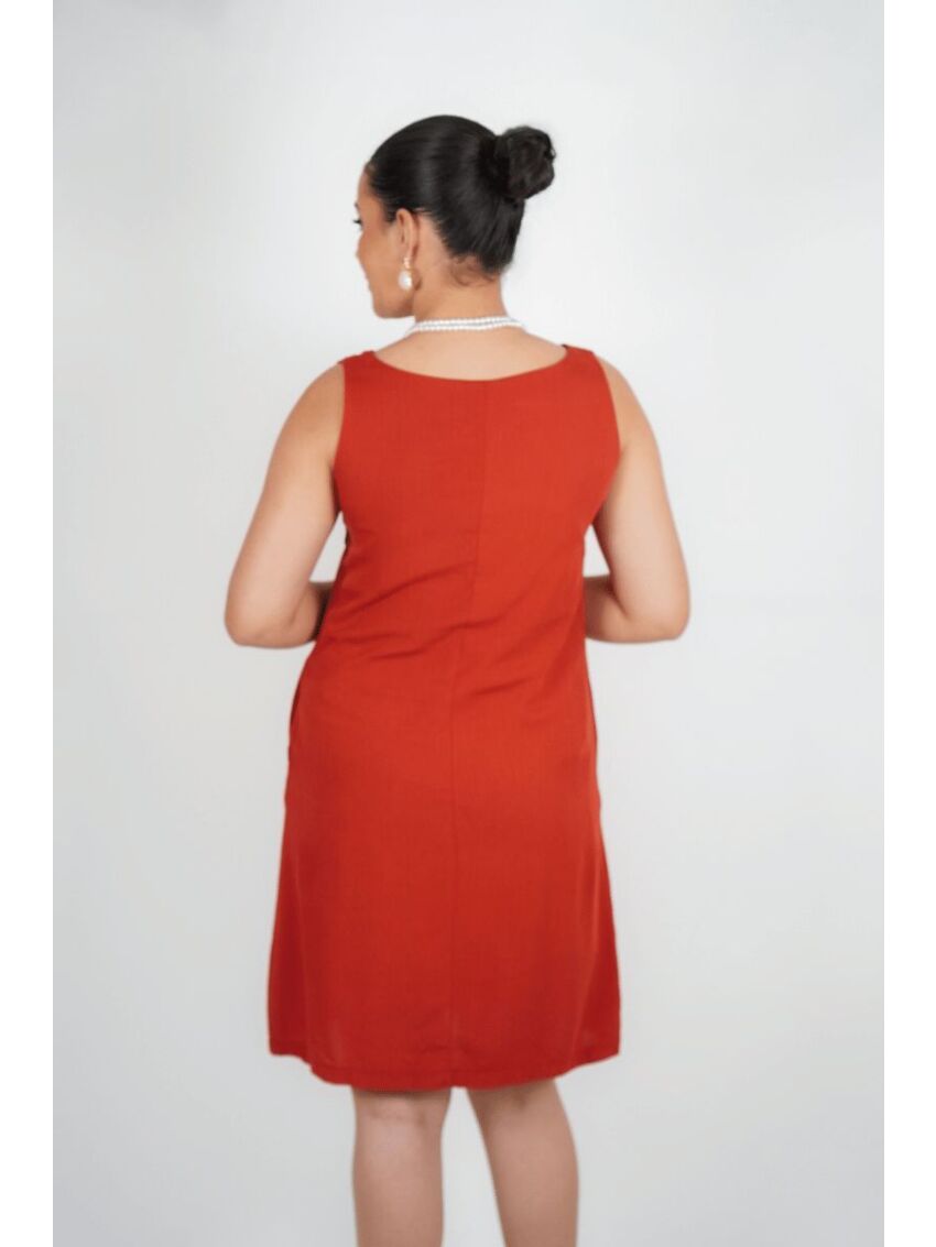 Vestido Curto Regata Darc Tijolo