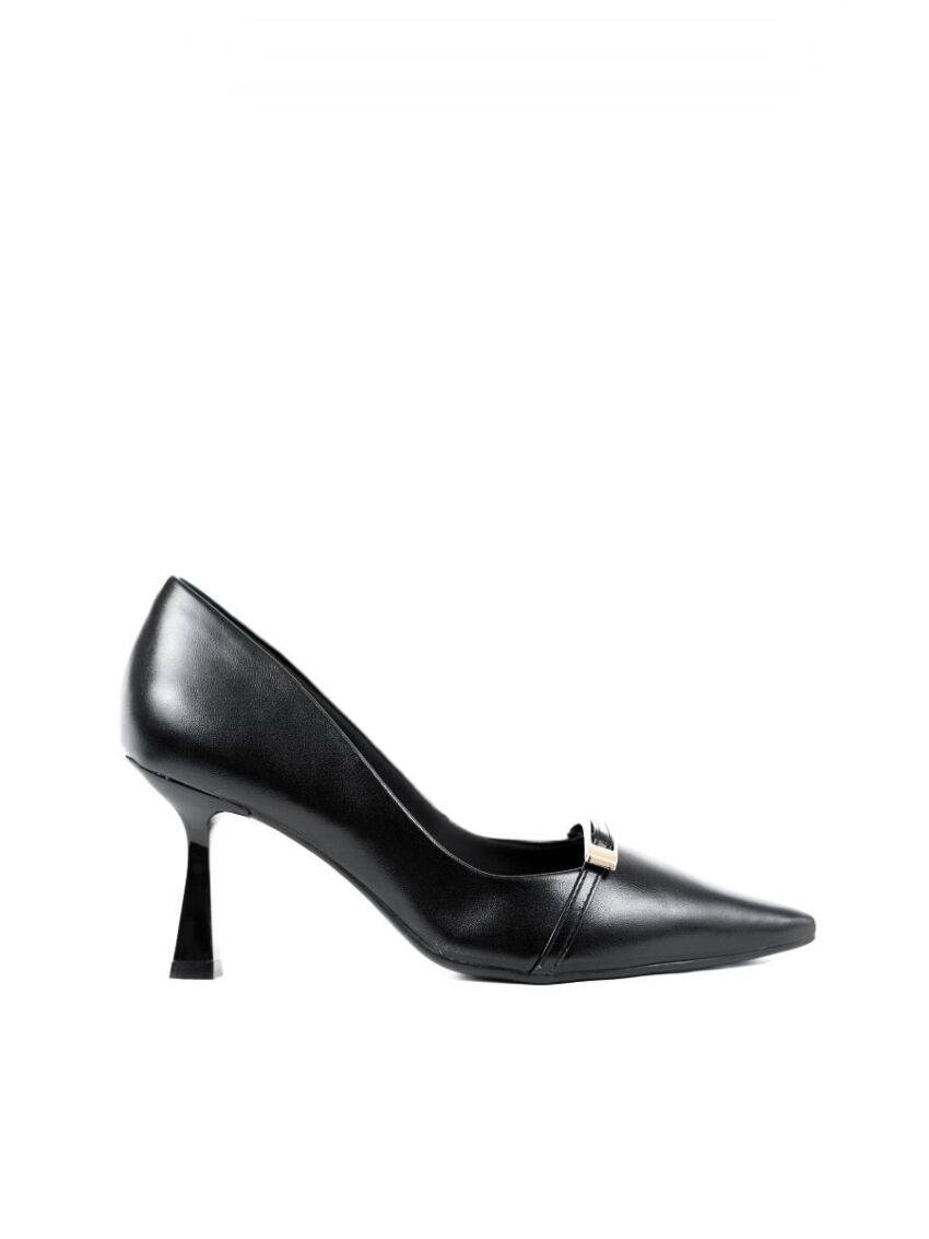 Scarpin Salto Alto Fino Darc Preto