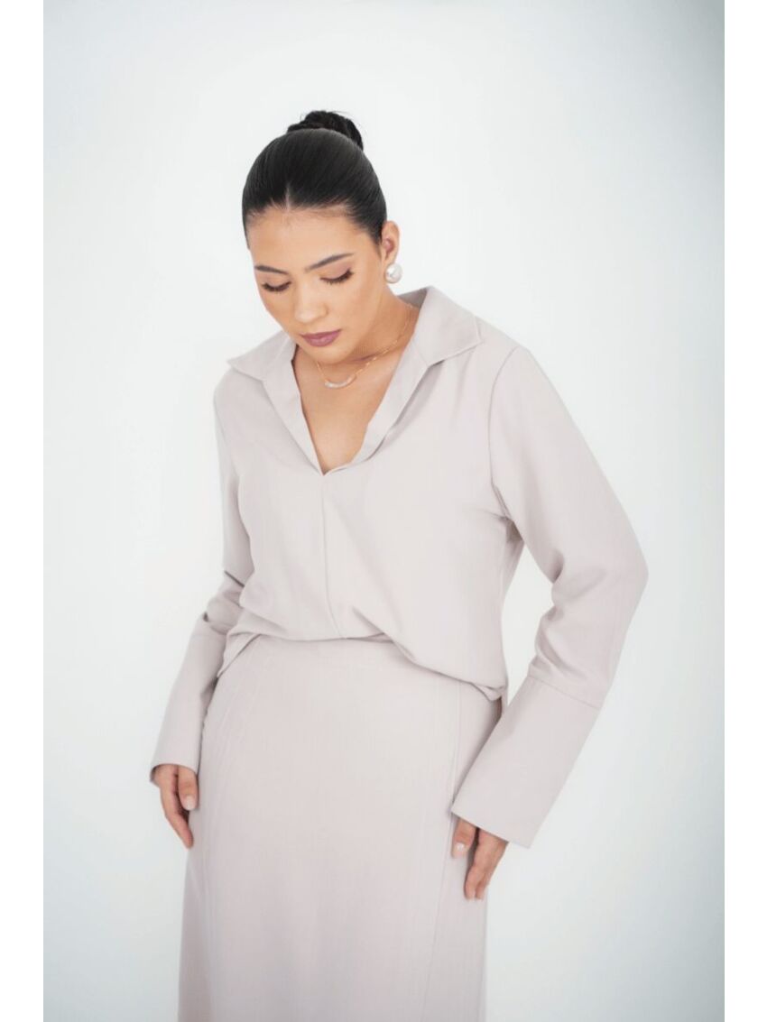 Blusa Manga Longa Darc Cinza