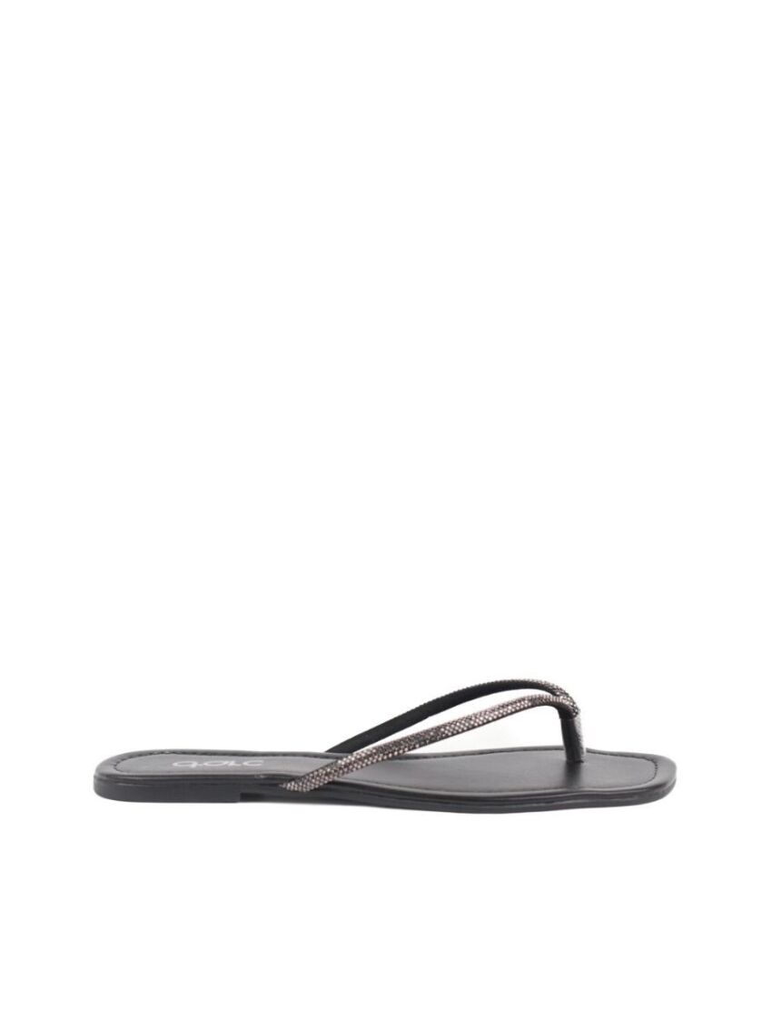 Chinelo Rasteira Darc Fume/Preto