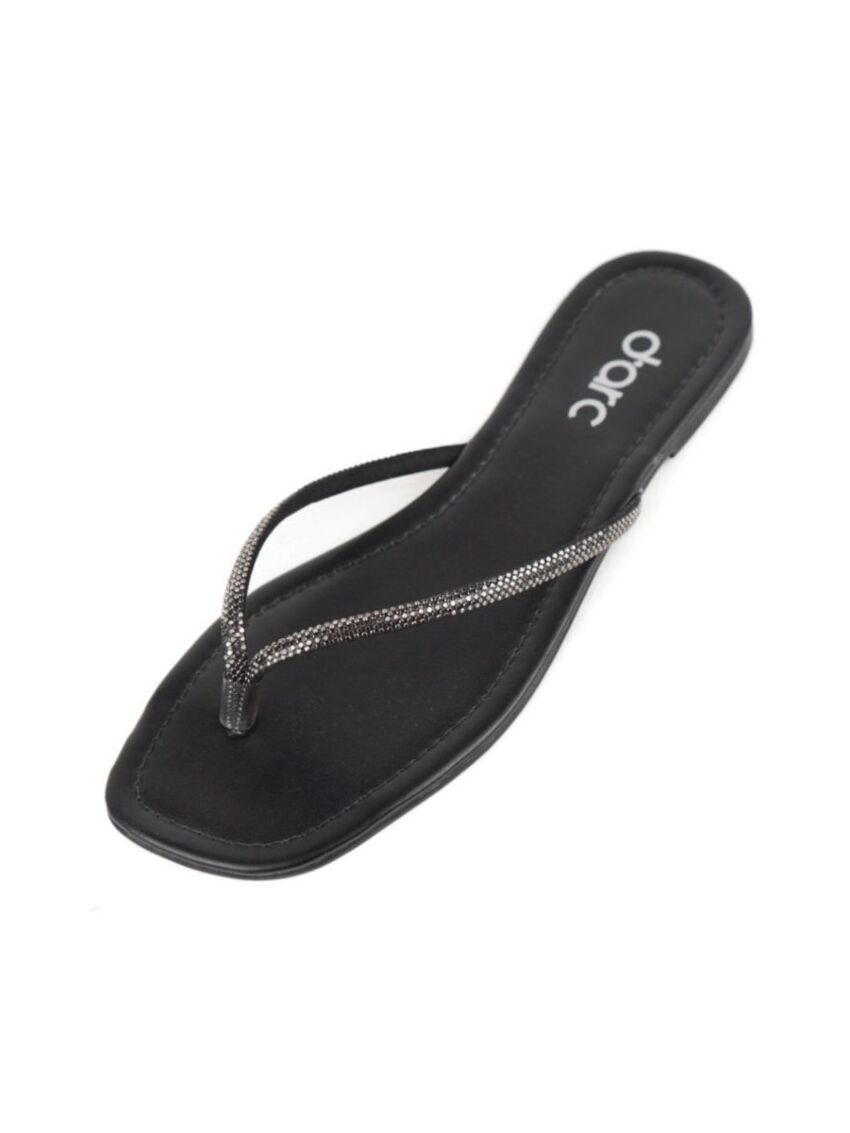 Chinelo Rasteira Darc Fume/Preto