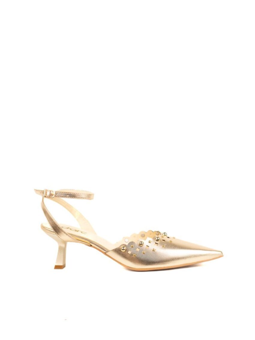 Slingback Salto Baixo Darc Prime Ouro
