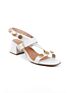 Sandália Salto Bloco Baixo Darc Off White