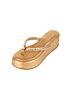 Sandália Rasteira Dedo Flatform Darc Ouro Light