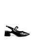 Slingback Salto Baixo Darc Preto