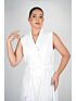 Vestido Midi Transpassado Thayla Rebeca Off White