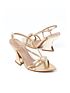 Sandália Salto Alto Thayla Rebeca Champangne
