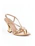 Sandália Salto Alto Thayla Rebeca Champangne