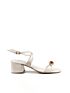 Sandália Salto Baixo Bloco Darc Intense Off White