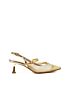 Slingback Salto Baixo Darc Dourado