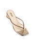 Tamanco Flip Flop Salto Baixo Bloco Darc Prime Ouro